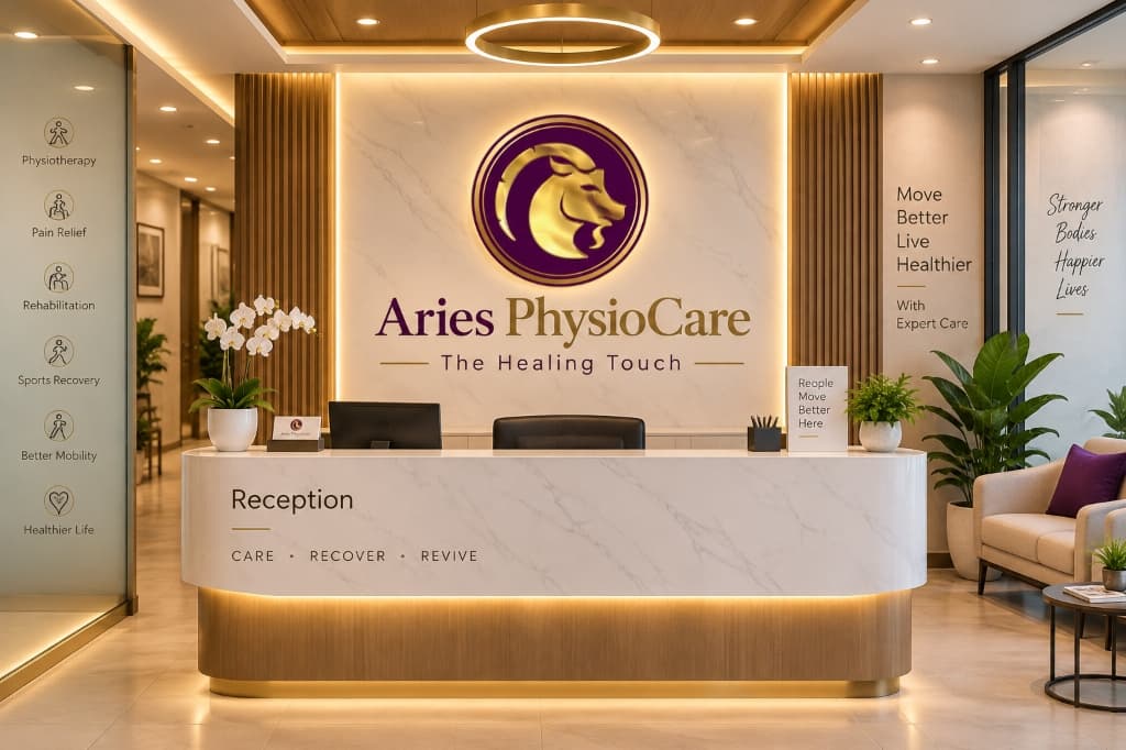 Aries PhysioCare Flagship Clinic Reception - CARE RECOVER REVIVE