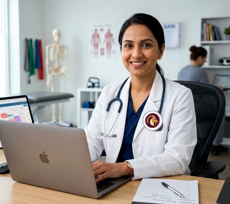 Online Physiotherapy Doctor Consultation with Aries Brand Logo